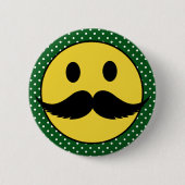 Retro Funny Mustache Mustache Face Ronde Button 5,7 Cm (Voorkant)