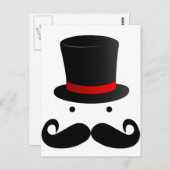 Retro Funny Mustache Mustache Man Gent Briefkaart (Voorkant / Achterkant)