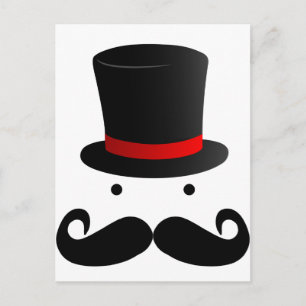 Retro Funny Mustache Mustache Man Gent Briefkaart