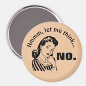 Retro Funny No Magnet (Voorkant / Achterkant)