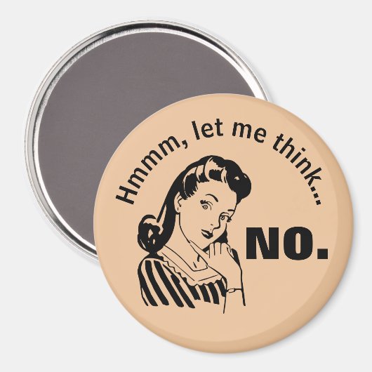 Retro Funny No Magnet (Voorkant / Achterkant)