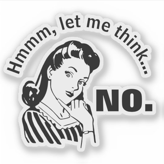 Retro Funny No Sticker (Voorkant)