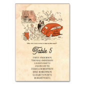 Retro Funny Old Comic Book Rustic Wedding Kaart (Achterkant)