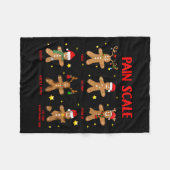 Retro Funny Pain Scale Gingerbread Nurse Christmas Fleece Deken (Voorkant (Horizontaal))