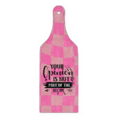 Retro Funny Pink Keuken Gezegde Snijplank (Voorkant)