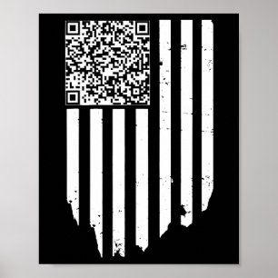 Retro Funny QR Trump Dans Code Poster