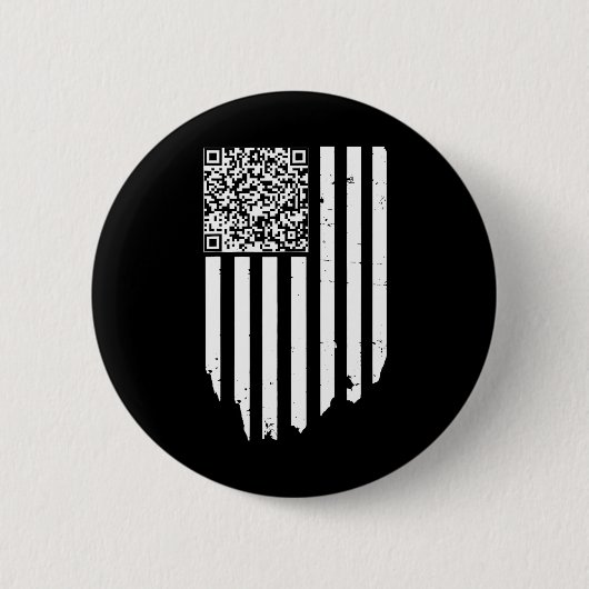Retro Funny QR Trump Dans Code Ronde Button 5,7 Cm (Voorkant)