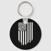 Retro Funny QR Trump Dans Code Sleutelhanger (Voorkant)