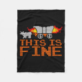 Retro Funny Quote This Is Fine Sarcasm Gift  Fleece Deken (Voorkant)