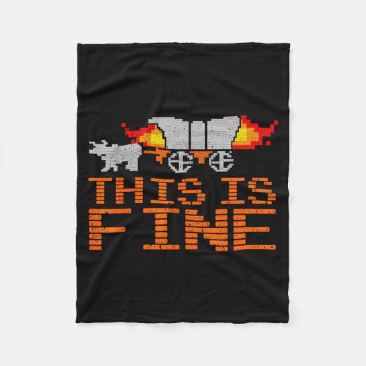 Retro Funny Quote This Is Fine Sarcasm Gift  Fleece Deken (Voorkant)