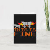 Retro Funny Quote This Is Fine Sarcasm Gift  Kaart (Voorkant)