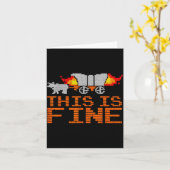 Retro Funny Quote This Is Fine Sarcasm Gift  Kaart (Gele Bloem)