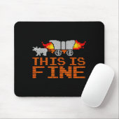 Retro Funny Quote This Is Fine Sarcasm Gift Muismat (Met muis)