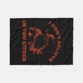 Retro Funny Santa Clause I Don't Believe In You Ei Fleece Deken (Voorkant (Horizontaal))