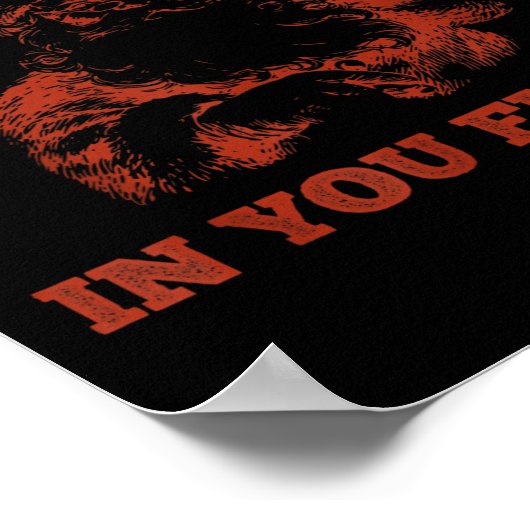 Retro Funny Santa Clause I Don't Believe In You Ei Poster (Hoek)