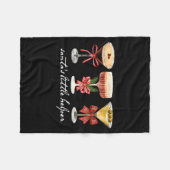 Retro Funny Santa's Little Helper Martini Merry Ch Fleece Deken (Voorkant (Horizontaal))