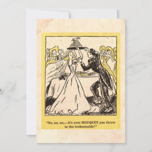 Retro Funny Sarcasm Wedding Save the Date Kaart (Achterkant)