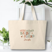 Retro Funny Simple Bridesmaid Bachelorette Gift Grote Tote Bag