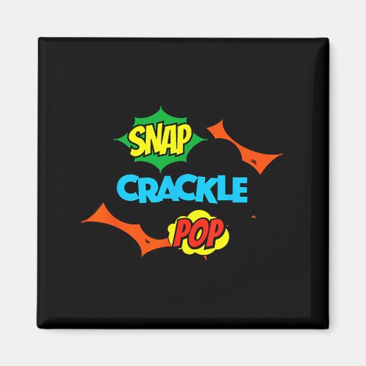 Retro Funny Snap Crackle P Quote Relax Meme Game  Magneet (Voorkant)