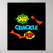 Retro Funny Snap Crackle P Quote Relax Meme Game  Poster (Voorkant)