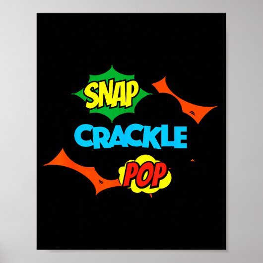 Retro Funny Snap Crackle P Quote Relax Meme Game  Poster (Voorkant)