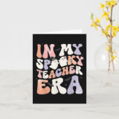 Retro Funny Teacher Halloween Schattige In Mijn Sp Kaart (Gele Bloem)