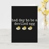 Retro Funny Thanksgiving Dinner Bad Day To Be A De Kaart (Gele Bloem)