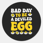Retro Funny Thanksgiving Dinner Bad Day To Be A De Ronde Sticker (Voorkant)