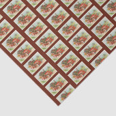 Retro Funny Thanksgiving leden kletsen Turkse Cart Tissuepapier (Detail)