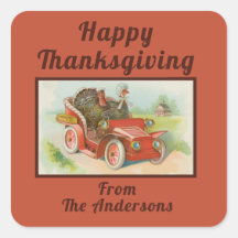 Retro Funny Thanksgiving leden kletsen Turkse Cart