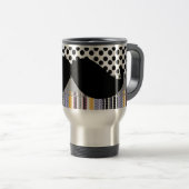 Retro Funny Trendy Mustache Mustache Stache Reisbeker (Voorkant rechts)