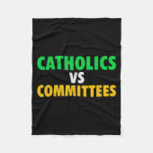 Retro Funny Trendy Sarcastic Saying Catholics Vs C Fleece Deken (Voorkant)