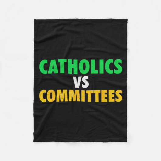 Retro Funny Trendy Sarcastic Saying Catholics Vs C Fleece Deken (Voorkant)