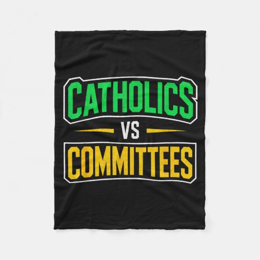 Retro Funny Trendy Sarcastic Saying Catholics Vs C Fleece Deken (Voorkant)