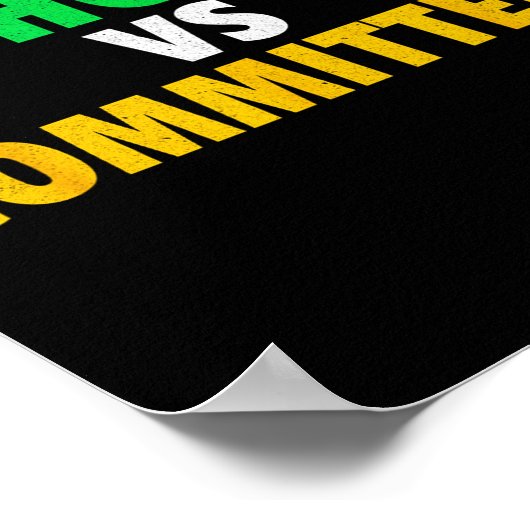 Retro Funny Trendy Sarcastic Saying Catholics Vs C Poster (Hoek)