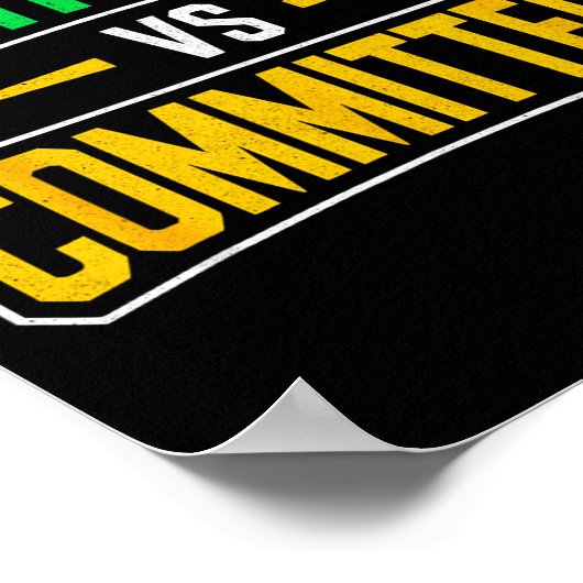 Retro Funny Trendy Sarcastic Saying Catholics Vs C Poster (Hoek)