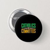 Retro Funny Trendy Sarcastic Saying Catholics Vs C Ronde Button 5,7 Cm (Voorkant /achterkant)