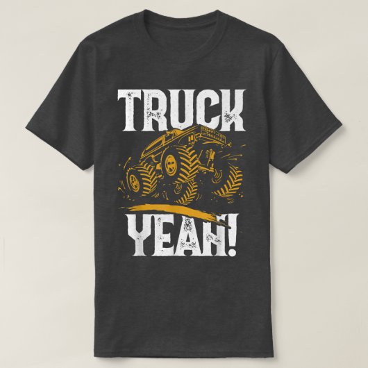 Retro Funny Truck Ja Monster Truck Tricks Stunts T-shirt (Design voorkant)