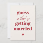 Retro Funny Typography Wedding save the date (Voorkant)