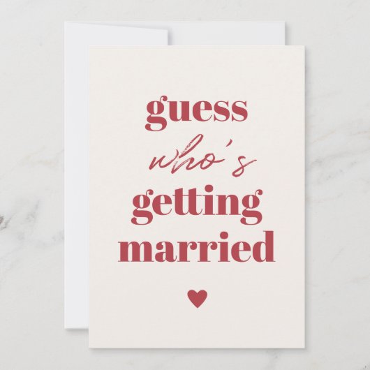 Retro Funny Typography Wedding save the date (Voorkant)