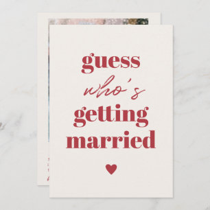 Retro Funny Typography Wedding save the date