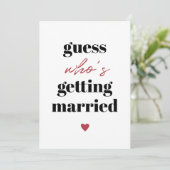 Retro Funny Typography Wedding save the date (Staand voorkant)