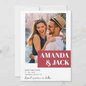 Retro Funny Typography Wedding save the date (Achterkant)