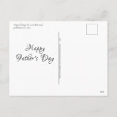 Retro Funny Vaderdag Golfing Cat & Caddie Feestdagenkaart (Achterkant)