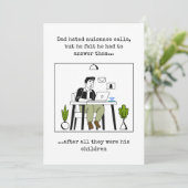 Retro Funny Vaderdag Kaart (Staand voorkant)