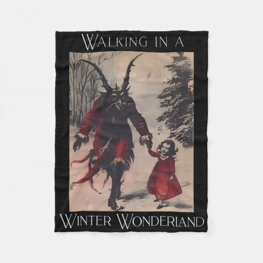 Retro Funny Walking In A Winter Wonderland Merry C Fleece Deken (Voorkant)