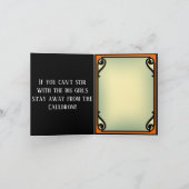 Retro Funny Witch Halloween Kaarten (Binnen)