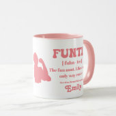 Retro Funtie Definition Personalized Auntie Mok (Voorkant rechts)