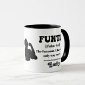 Retro Funtie Definition Personalized Auntie Mok (Voorkant rechts)