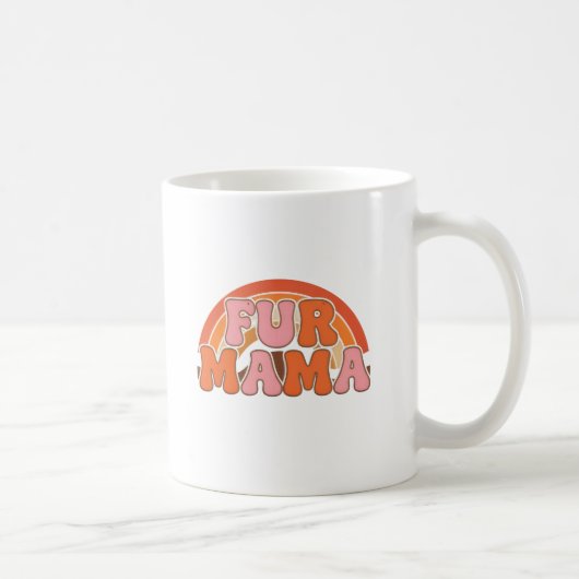 Retro Fur Mama Mok Ontwerp (Rechts)